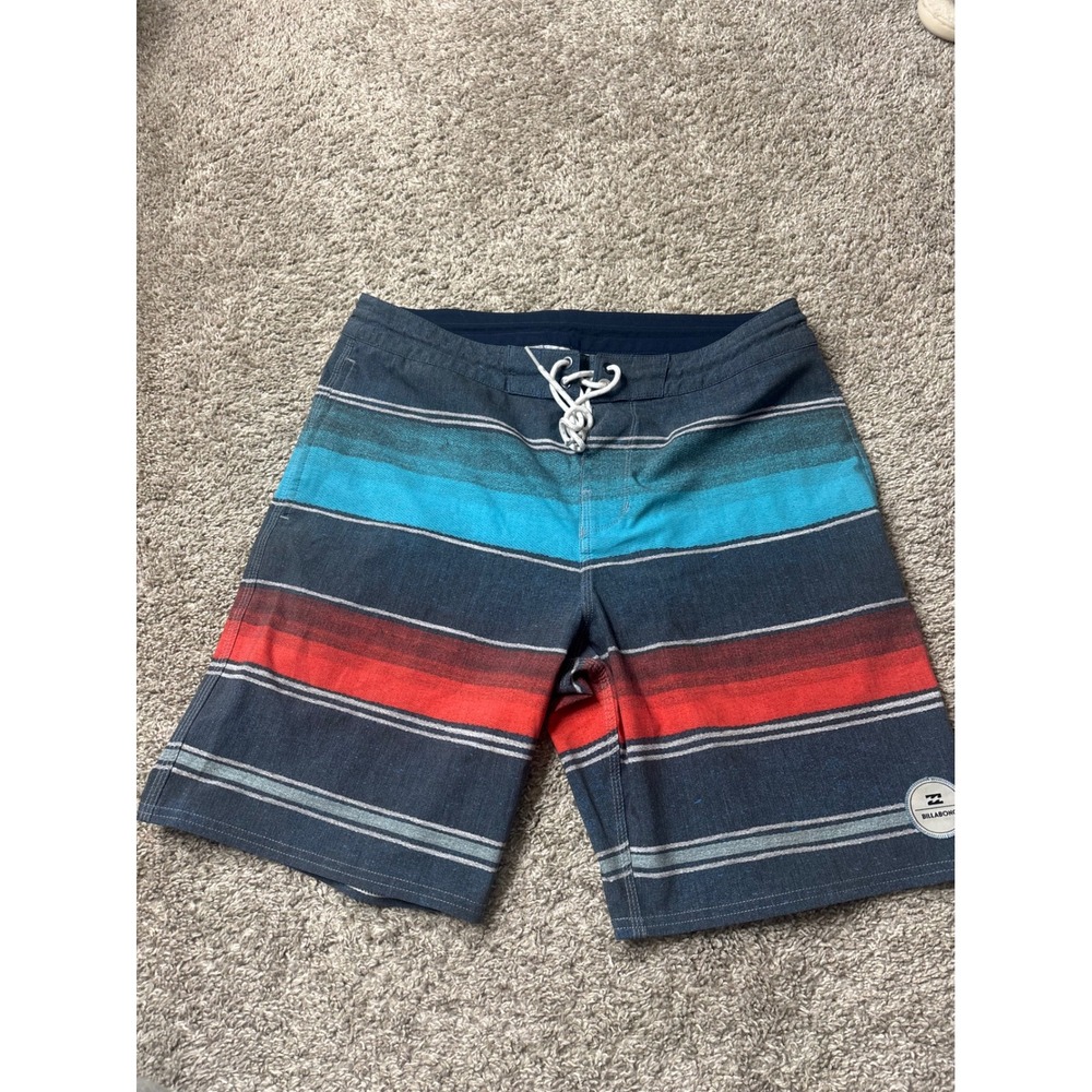 Billabong Recycler Mens Board Shorts Navy Blue Striped Size 31 M104ASBP